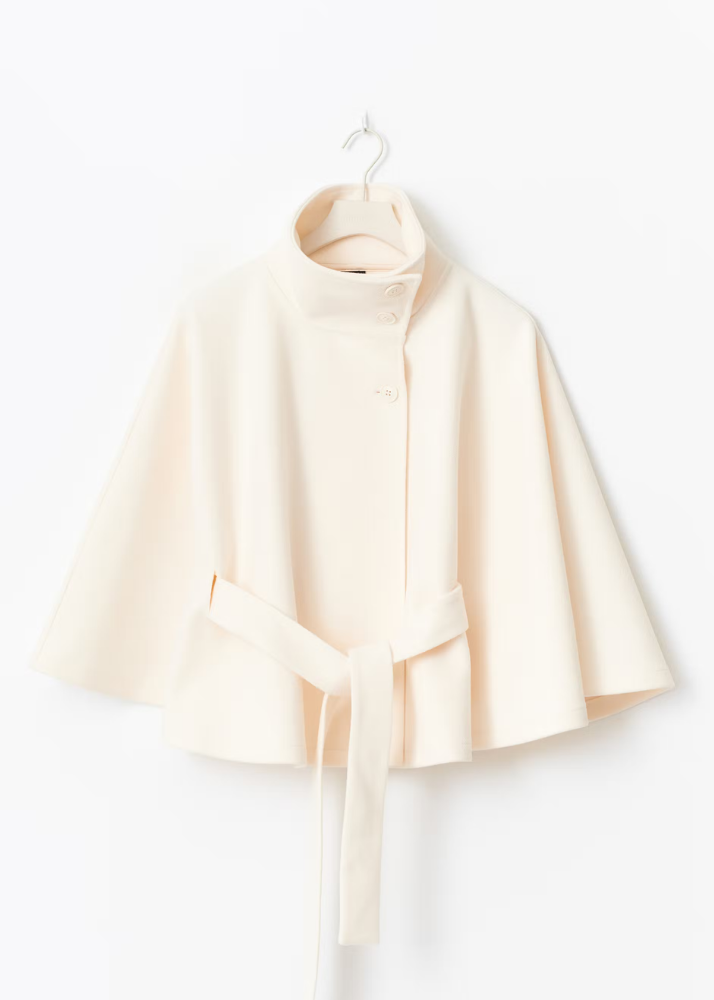Veste Cape ceinturée