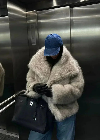 Fluffy fur-Manteau