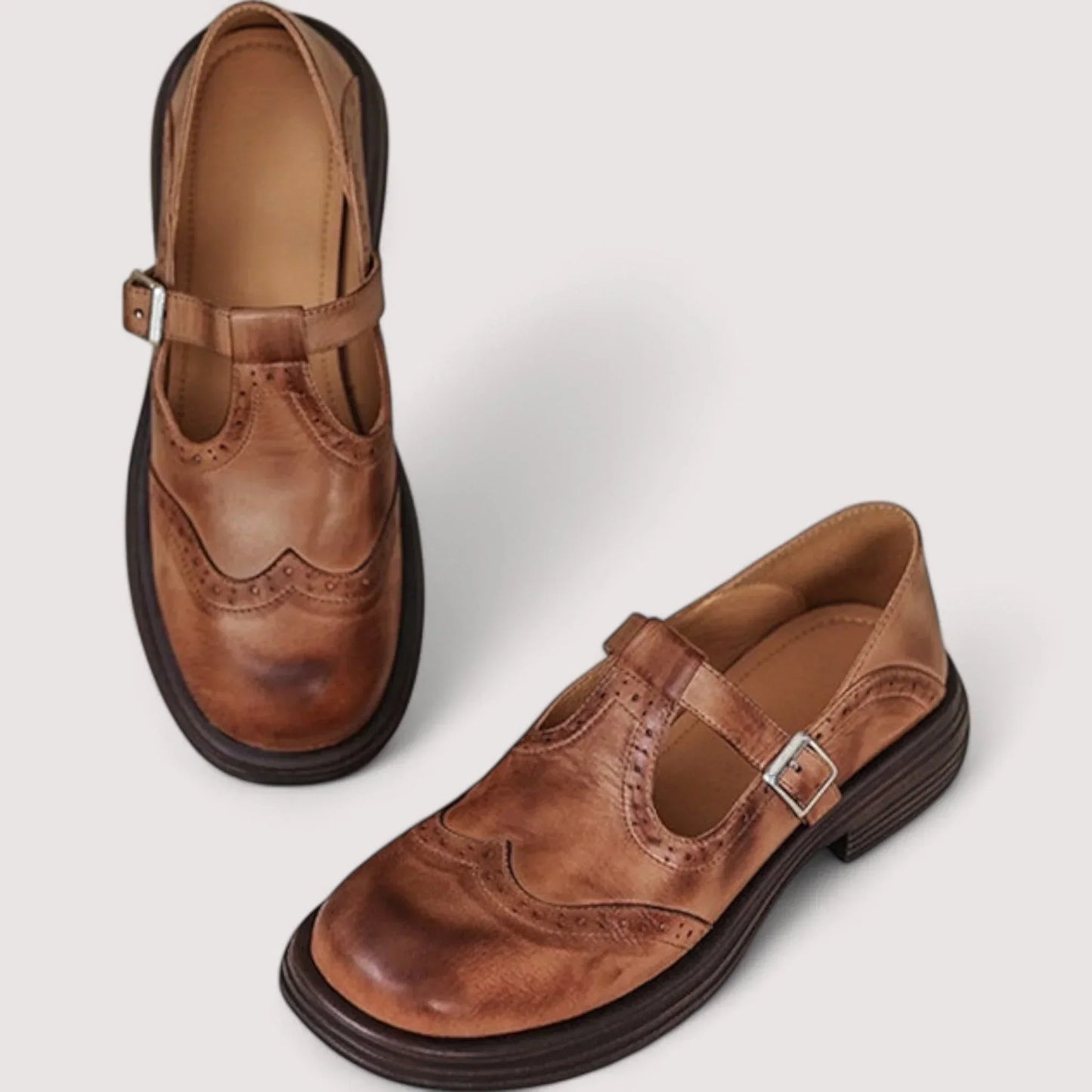 Élégantes Mary Janes en Cuir