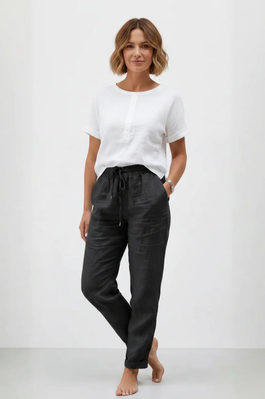 Adèle™ | Pantalon Fluide Coton & Lin