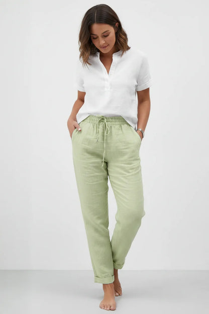 Adèle™ | Pantalon Fluide Coton & Lin